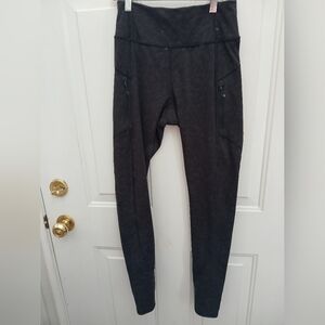 Athleta Charcoal Patterned Leggings